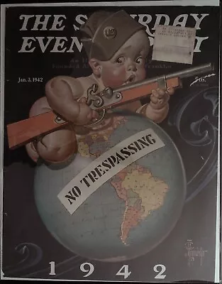 Saturday Evening Post January 3 1942  J. C. Leyendecker FRONT COVER ONLY • $13.18