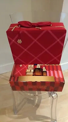 Estee Lauder Red Diamond Pattern Fabric Train / Vanity / Cosmetics Case New  • £14.99