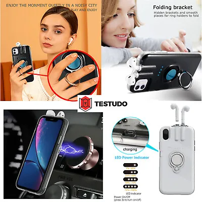 $17.95 • Buy Testudo Phone Case Charger Holder For IPhone Airpods Battery Storage 6 7 8 Plus