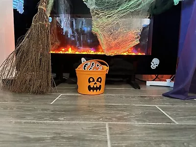 2023 McDonalds Halloween Happy Meal Boo Bucket Orange Pail With Activity Lid • $4