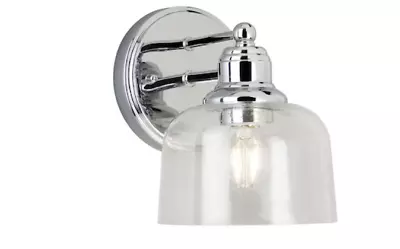 Allen + Roth Eden 6.25-in 1-Light Chrome Mid-century Vanity Light • $36.34