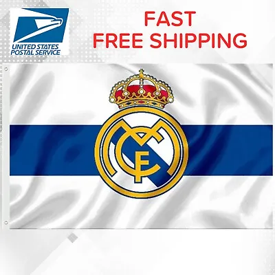 Real Madrid Soccer Flag 3 X 5ft Real Madrid Banner. U.S Seller • $14.99