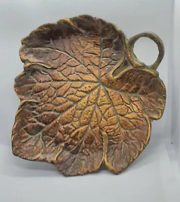 Vintage UNBRANDED METAL LEAF TRAY PLATE 7 X8  CANDY DISH  • $24.90