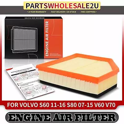 Engine Air Filter For Volvo S60 S80 V60 V70 XC60 XC70 Flexible Panel 30745344 • $14.99