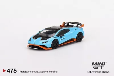 Mini GT 1:64 Lamborghini Huracán STO Blu Laufey Sky Blue Model MGT475 • $16.99