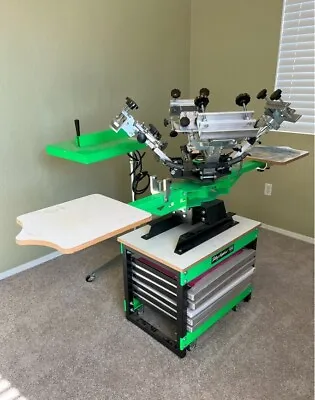 Riley Hopkins Jr 4 Color 2 Station Screen Printing Press • $1500