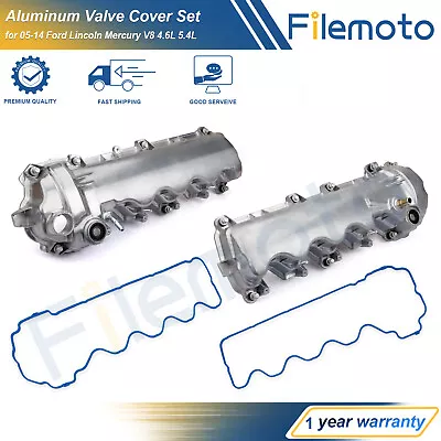 Driver + Passanger Valve Cover Set For 05-14 Ford  Lincoln Mercury V8 4.6L 5.4L • $169.99