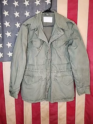 Vintage 1940s WW2 Era US Army Military M43 OD Green Field Jacket Size 34S 9687 • $150