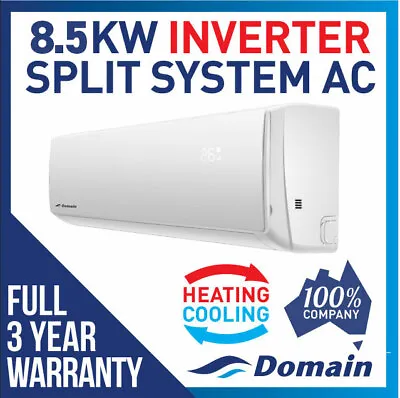 $1599 • Buy New Domain Premium 8.5kw Inverter Reverse Cycle Split System Air Conditioner Ac