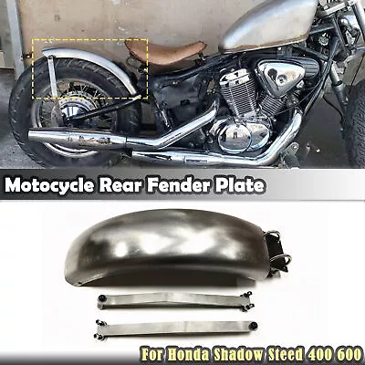 Modified Motorcycle Steel Plate Rear Fender For Honda Shadow 400 600 VLX 400 OK • $133.65