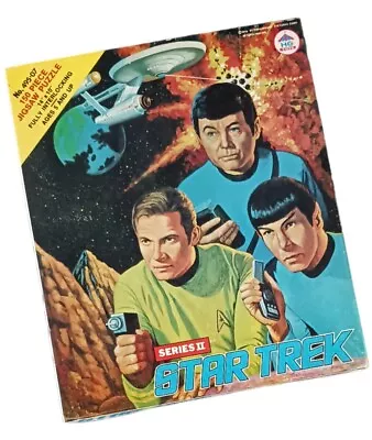 Vintage 1976 HG Toys Star Trek Capt. Kirk Mr Spock Dr. McCoy Boxed Jigsaw Puzzle • $19.99