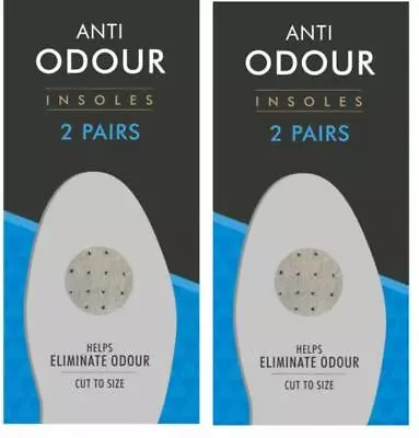 £3.89 • Buy Anti Odour Insoles Cut To Size 3-11 UK Shoes Men & Women 2 Pairs UK
