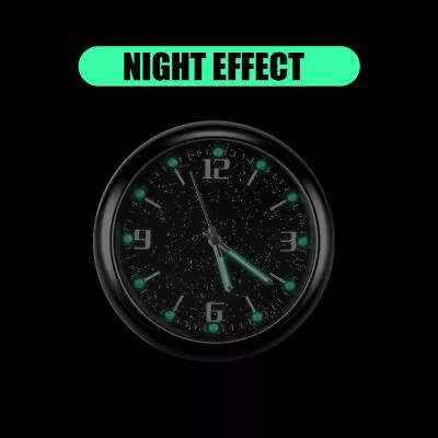 $4.41 • Buy Glowing Clock Luminous Stick-On Digital Watch Quartz Clock Car Accessories Black