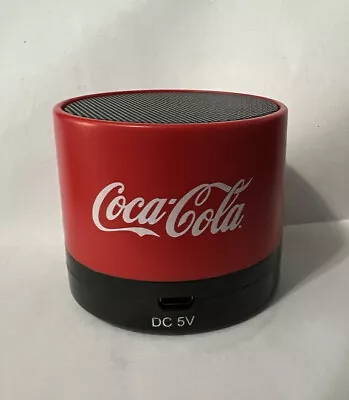 Coca Cola Brand Wireless Round Mini Speaker NEW In Box Cable My Music Group 2776 • $12.99