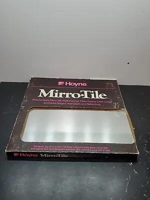 Vintage HOYNE  Mirro•Tile / 12  × 12  Plate Glass Mirror Tiles/ Box Of 6/ NOS • $98.89
