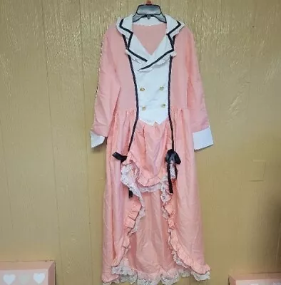 Vintage Adult Pink Saloon Brothel Cosplay Costume Dress High Low SEE MEASUREMENT • $39.99