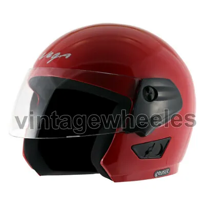 Vega Cruiser Red Open Face Helmet • $102.97