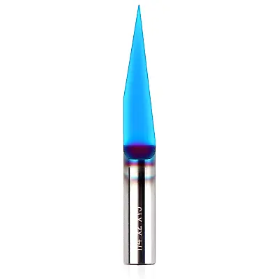 15 Degree V Groove Router Bit 1/4 Inch Shank Nano Blue Coated Solid Carbide V R • $27.82