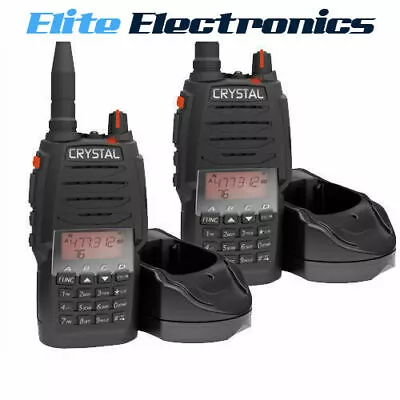 $299 • Buy Crystal Dbh50rkt 80-channel 5 Watt Uhf Cb Handheld 2-way Radio Pair + Carry Case