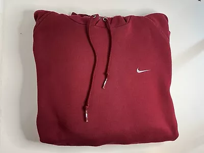 Vintage Y2K Nike Silver Tag Men’s Pullover Red Hoodie Sweatshirt Size XL • $30