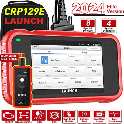 2024New! LAUNCH CRP129E OBD2 Scanner Engine ABS SRS SAS TPMS EPB Diagnostic Tool • $197