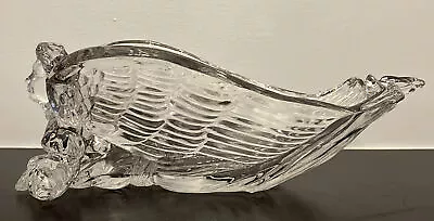 Vintage Carnevale 1989 Clear Glass Angel Celestial Statuary Candy Bowl • $24.99