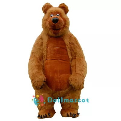 Masha And The Bear Inflatable Furry Plush Mascot Costume Fursuit Halloween • £265