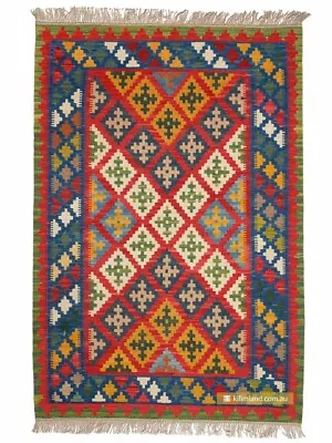 Genuine Qashqai Kilim Rug Hand-woven 100% Wool 152x102cm • $250