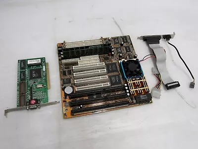 PC Chips M537 Socket 7 + Pentium MMX 166MHz + SDRAM 64MB + S3Trio 1MB - WORKING • $185