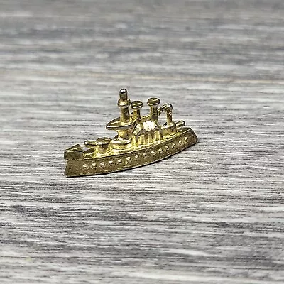 Monopoly Deluxe Edition Battle Ship Replacement Gold Token Piece Part Mover VTG • $2.99