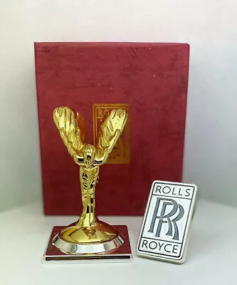 1/1 Rolls-Royce Fabulous Hood Ornament Mascot Gold Metal Model+Badge (Gold ) -01 • $85