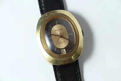 Vintage Ardath Incabloc Date 17j 17 Jewel Gold Tone Mens Watch (D11) • $79.99