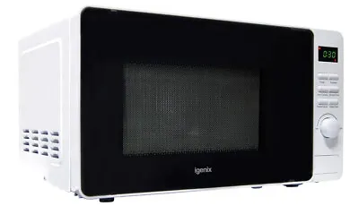 Igenix IG2082 Solo Digital Microwave 20lt 800w 5 Power Levels Defrost White • £57.99