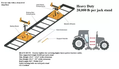 Tractor Splitting Stand With Rails & 2 Stands 20000 Lbs • $1895