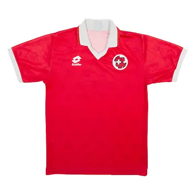 LOTTO 1994 Switzerland Home Kit Mens Football Shirt Red Short Sleeve 90s S • £51.99