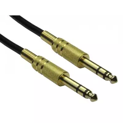 6.35 To 6.35 Stereo Cable 1/4 Inch Jack To Jack Audio Lead Male To Male 6.3mm • £6.99