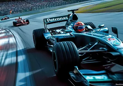 Formula 1 Racing Car Canvas Picture Print Wall Art - F1 Cars • £17.95