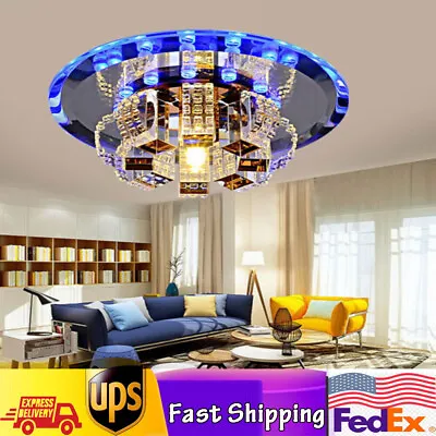 Modern K9 Crystal LED Ceiling Lamp Chandelier Pendant Lights Flush Mount Fixture • $37.05