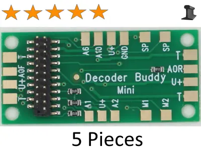 NixTrainz ~ New Decoder Buddy Mini NTZ8 ~ 21 Pin Board ~ 2.2K Resistors ~ 5 Pack • $49.23