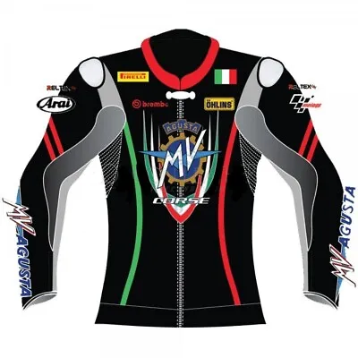 Mv Agusta Corse Italia Sports Leather Biker Jacket • $181.69