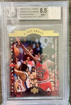 1996-97 Michael Jordan Jersey Fusion BGS 8.5 A Cut Above • $60