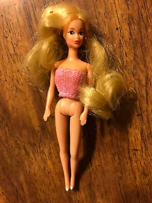 Barbie  Dollhouse Size Miniature 4.5  Blonde Hair Moveable Parts Vintage  • $7.95