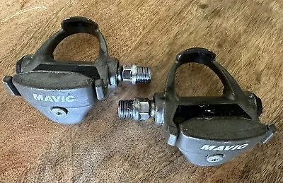 VINTAGE MAVIC CLIPLESS PEDALS By LOOK - GRAY Road Racing Touring • $16