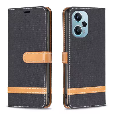 Jeans Wallet Leather Flip Case Cover For Xiaomi Redmi 12 A2 12C Note 12S 12 Pro • $15.39