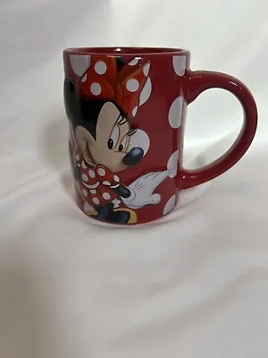 Minnie Mouse  It's All About Me  Red Mug Coffee Cup Disney Jerry Leigh 15 Oz • $21.51