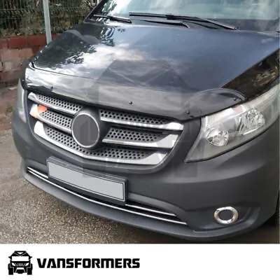 Mercedes Vito W447 2014+  Black Bonnet Protector Bug Shield Deflector  • £43.99