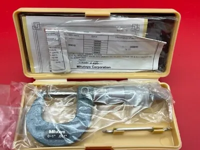 Mitutoyo 103-259 Outside Micrometer 0-1  .001   IN STOCK • $102