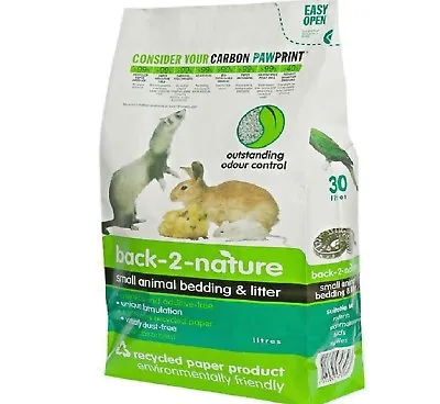 ANIMAL BEDDING & LITTER - (10L To 30L) - Back 2 Nature Pet Paper Bp Bed Pellets • £12.49