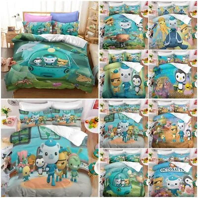 Octonauts Cartoon Doona Duvet Cover Pillowcase Bedding Set Single Double Queen • £31.19