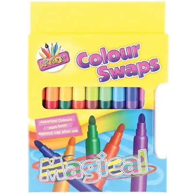 Artbox Magic Colour Swap Pens Felt Tip Colour Change Fibre Pens Markers 8 Pack • £3.29